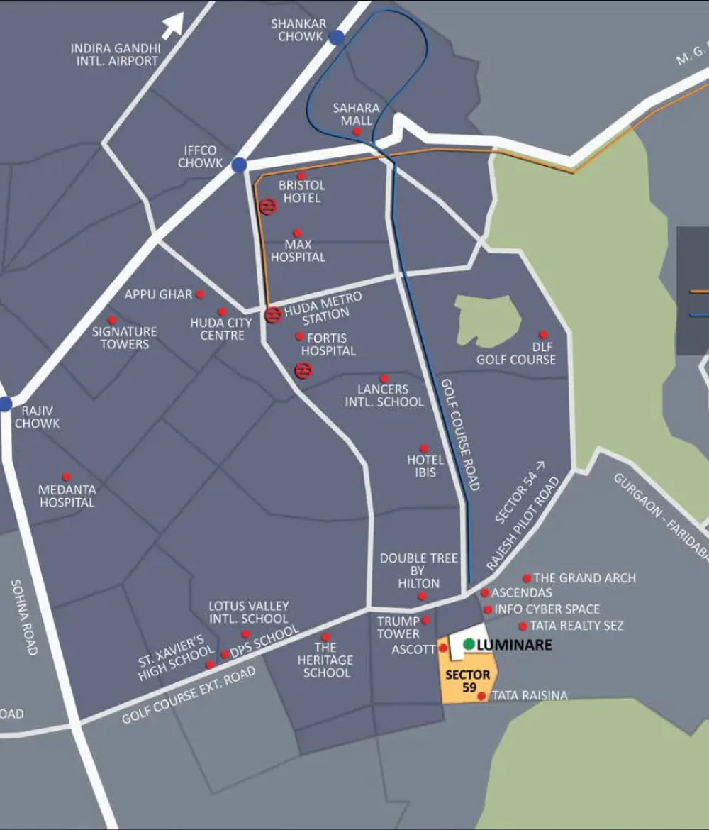 Mahindra Luminare Location Map